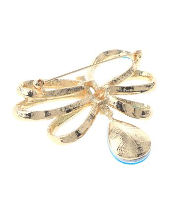 Crystal Flower Brooch