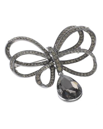 Crystal Flower Brooch