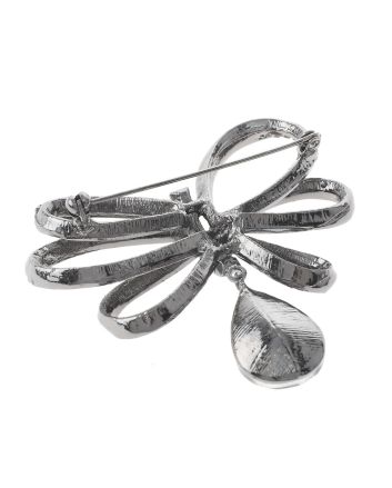 Crystal Flower Brooch