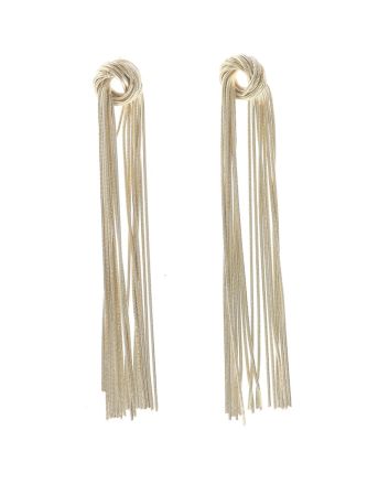 Metal Tassle Post Earrings