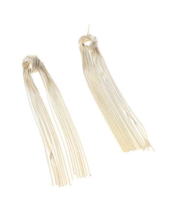 Metal Tassle Post Earrings