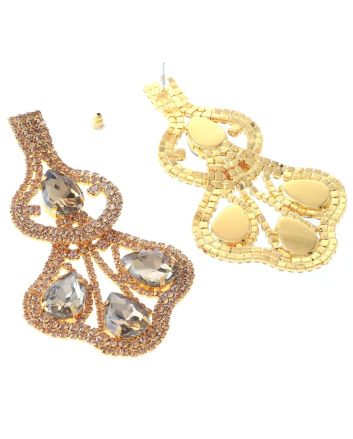 Rhinestone Post Earrings