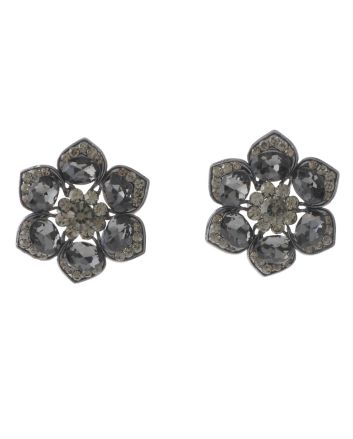 Crystal Flower Post Earrings