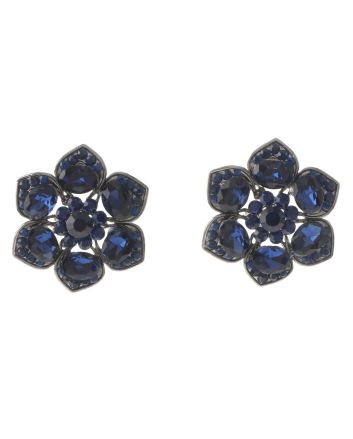 Crystal Flower Post Earrings