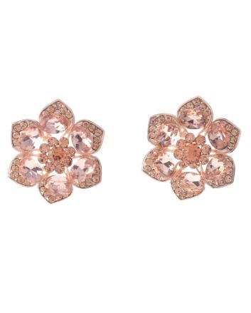 Crystal Flower Post Earrings
