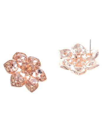 Crystal Flower Post Earrings