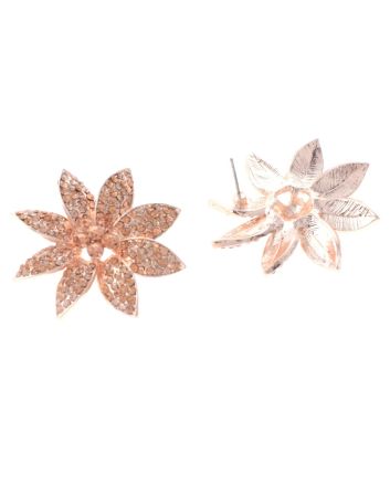 Crystal Flower Post Earrings