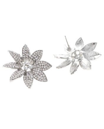 Crystal Flower Post Earrings