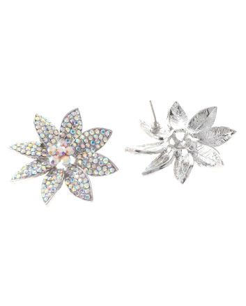 Crystal Flower Post Earrings