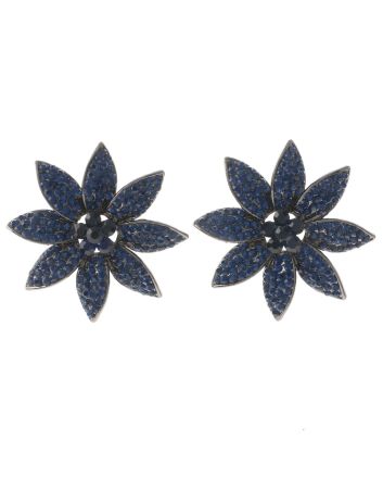Crystal Flower Post Earrings