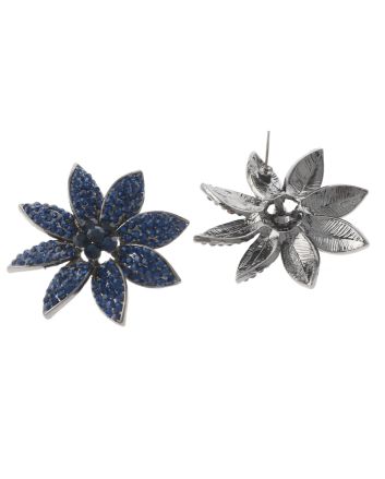 Crystal Flower Post Earrings