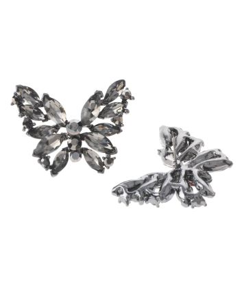 Crystal Post Butterfly Earrings