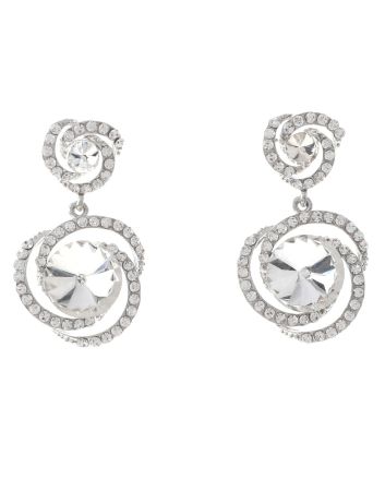 Crystal Flower Post Earrings