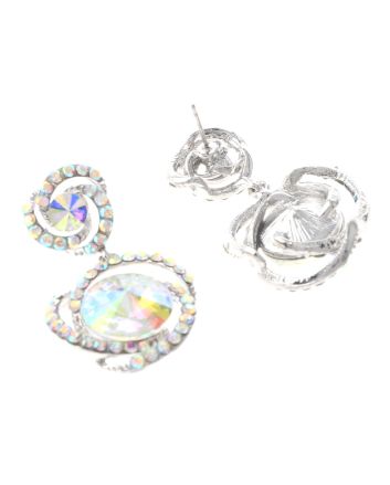 Crystal Flower Post Earrings