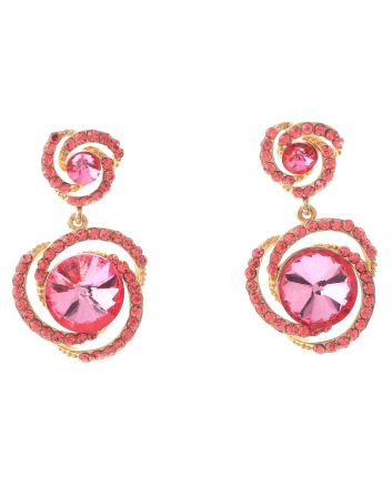 Crystal Flower Post Earrings