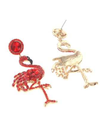 Crystal Flamingo Post Earrings