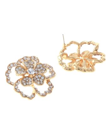 Crystal Flower Post Earrings