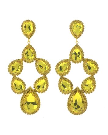 Large Crystal Post Earrings