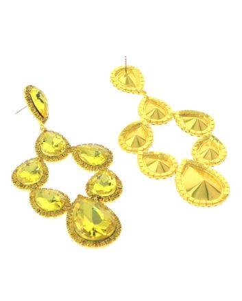 Large Crystal Post Earrings