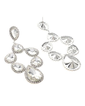 Large Crystal Post Earrings