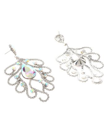 Large Crystal Post Earrings