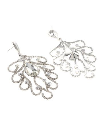 Large Crystal Post Earrings
