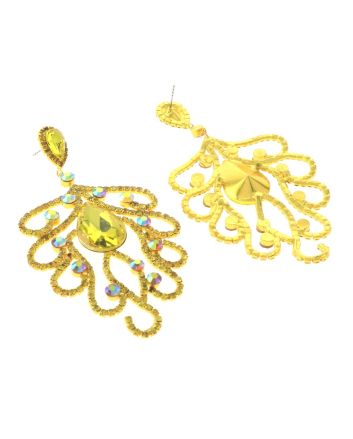 Large Crystal Post Earrings
