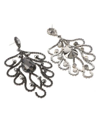 Large Crystal Post Earrings