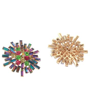 Crystal Flower Post Earrings