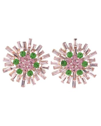 Crystal Flower Post Earrings