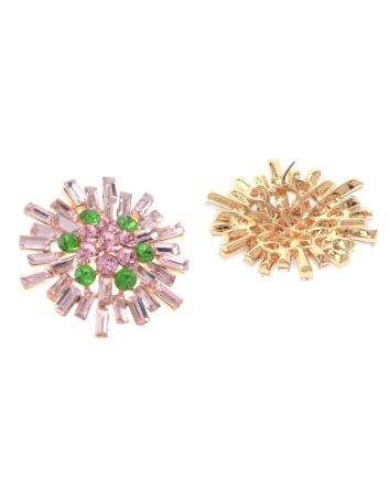 Crystal Flower Post Earrings