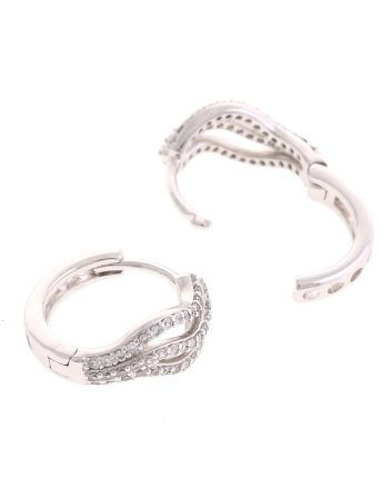 Plated CZ Hoop Earrings