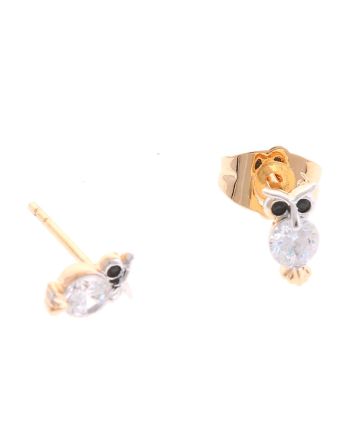 Plated CZ Post Earrings