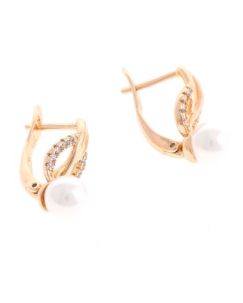 Plated CZ Hoop Earrings