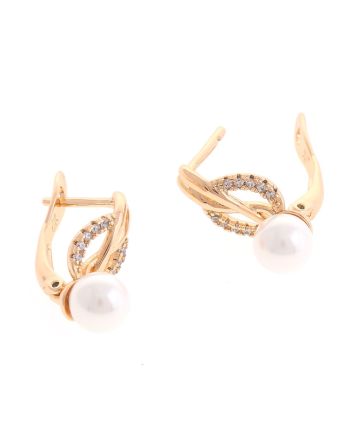 Plated CZ Hoop Earrings
