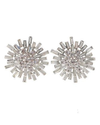 Crystal Flower Post Earrings
