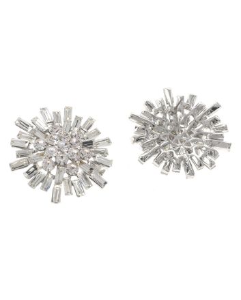 Crystal Flower Post Earrings