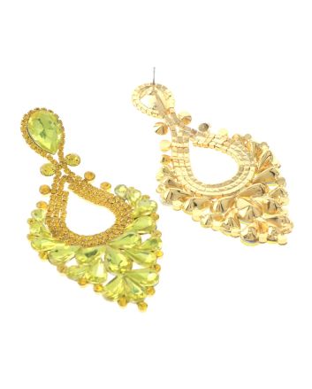 Large Rhinestone Chandelier Earrings
