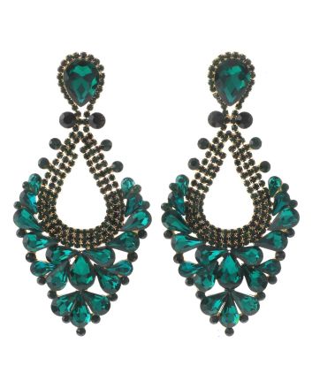 Large Rhinestone Chandelier Earrings