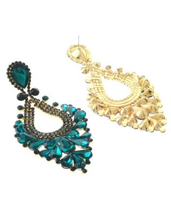 Large Rhinestone Chandelier Earrings