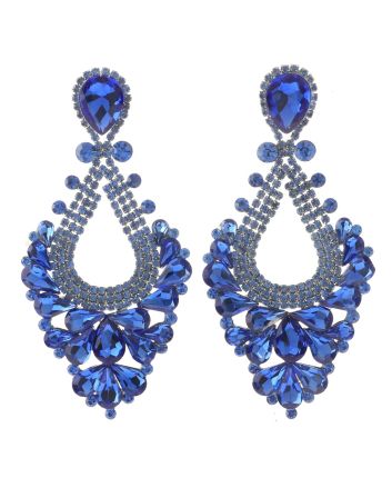 Large Rhinestone Chandelier Earrings