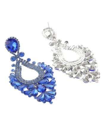 Large Rhinestone Chandelier Earrings