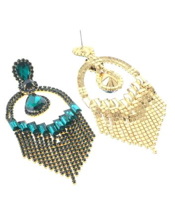 Large Rhinestone Chandelier Earrings