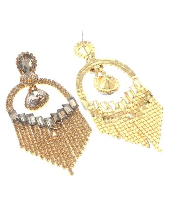 Large Rhinestone Chandelier Earrings