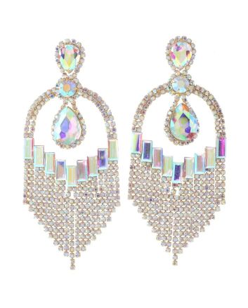 Large Rhinestone Chandelier Earrings