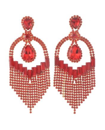 Large Rhinestone Chandelier Earrings
