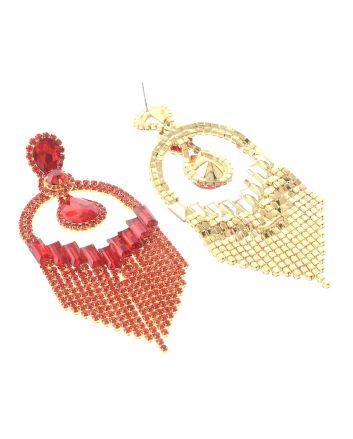 Large Rhinestone Chandelier Earrings