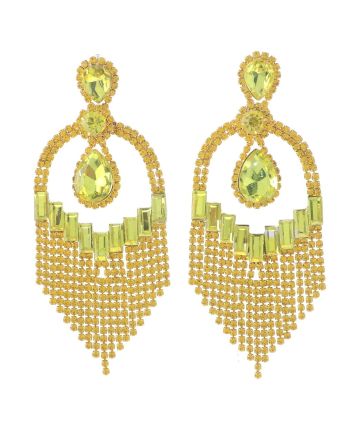 Large Rhinestone Chandelier Earrings