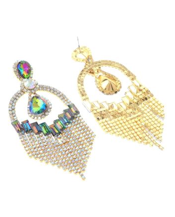 Large Rhinestone Chandelier Earrings