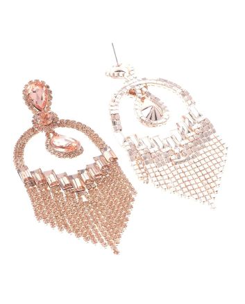 Large Rhinestone Chandelier Earrings